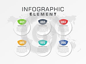Six Infographic Element Vector Premium Vector
