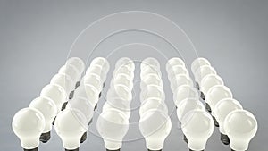 Six Lines of Halogen Light Bulbs