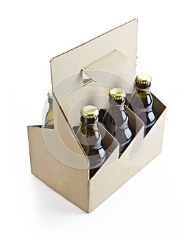 Six pack beer with clipping path