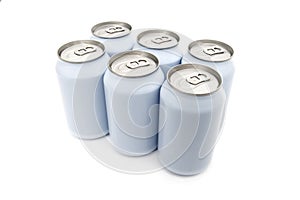 Six pack beverage cans photo