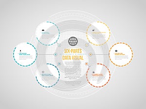 Six-Parts Data Visual Infographic