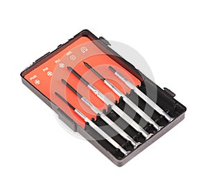 Six piece precision screwdriver set.