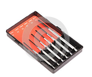 Six piece precision screwdriver set.