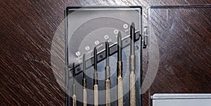 Six piece precision screwdriver set