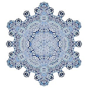 Six-pointed snowflake pattern
