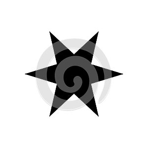 Six-pointed star - Vector icon Six-pointed star Icon Vector Six-pointed star icon Six-pointed star- Vector icon.