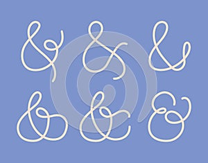 six pretty ampersands