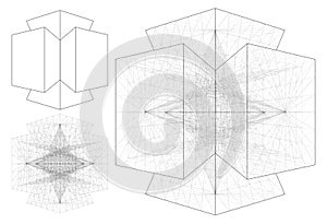 Six Pyramids Union Vector. Six Pyramids From The Simple To The Complicated.