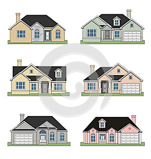 Six ranch homes