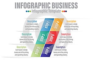 Six rectangle timeline steps or option workflow infographic plan concept design vector with icons. Business roadmap timeline