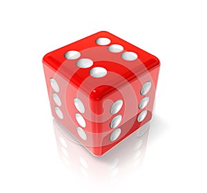 Six red dice