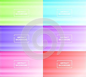 six sets of green, blue, purple, pink, red and white background with horizontal stripes texture