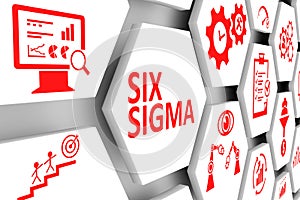 SIX SIGMA concept cell background