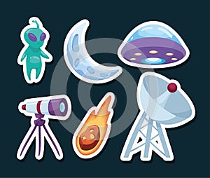 six space outer icons