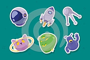 six space outer icons