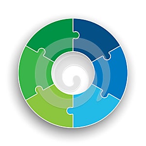 Six step modern infographic diagram