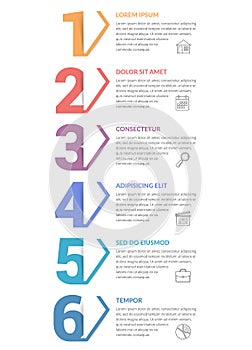 Six Steps - Infographic Template photo