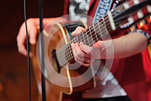 Six string acoustic giant guitar