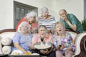 Six Unhappy Friends Reacting to Television