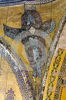 The Seraph angel inside Aya Sofya at Istanbul in Turkey. photo
