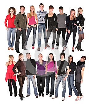 Sixteen young people group