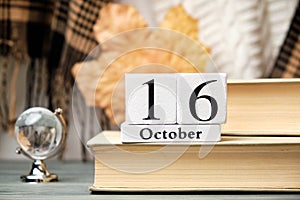 Sixteenth day of autumn month calendar october photo