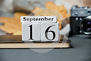 Sixteenth day of autumn month calendar september photo