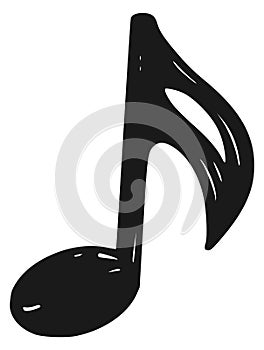 Sixteenth note icon. Melody symbol. Music sign