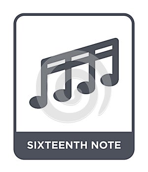 sixteenth note icon in trendy design style. sixteenth note icon isolated on white background. sixteenth note vector icon simple photo