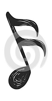 Sixteenth note music doodle symbol