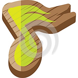 Sixteenth note. Vector illustration decorative background design