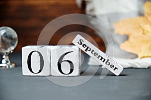 Sixth day of autumn month calendar september