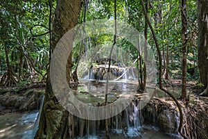 The sixth level of Erawan waterfall is called `Dong Prucksa
