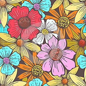 Sixties floral pattern