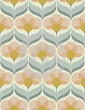 Sixties flower wallpaper