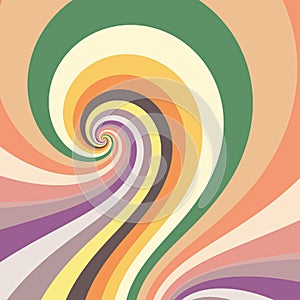 Sixties Funky Retro Candy Stripe Twister Twirl