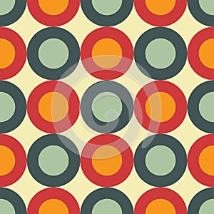 Sixties seamless pattern