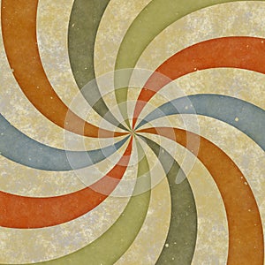 Sixties style grungy sunburst swirl photo