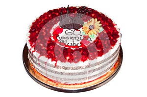 Sixtieth wedding anniversary cake