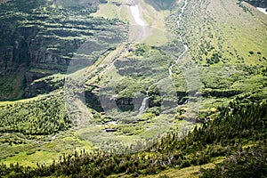 Siyeh pass trail, Glacier national park, Montana, USA. photo