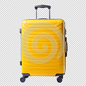 A Sizable, Bright Yellow Travel Suitcase For Your Journey