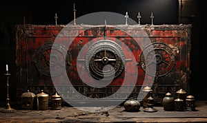 Large Metal Box on Table