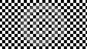 16:9 Size Abstract White and Black Chess Board Background.Color Squares in a checkerboard pattern.Multidimensional chessboard