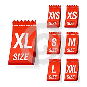 Size clothing labels