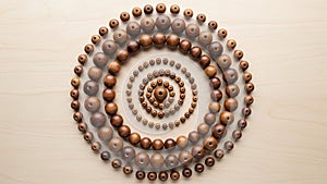 Size with the largest on the outermost circle and progressively