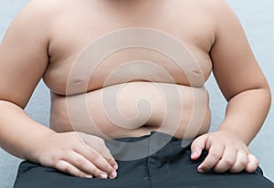 The size of stomach of children with overweight.