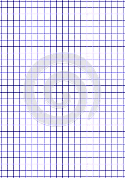 A4 size white graph paper with blue thin lines and small squares, perfect for precise drawings and mathematical work