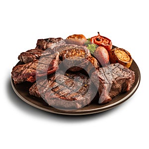 Sizzling Argentinean Asado: Grilled Meat on a Plate .