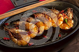 Sizzling Asian Prawns