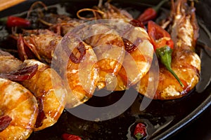 Sizzling Asian Prawns